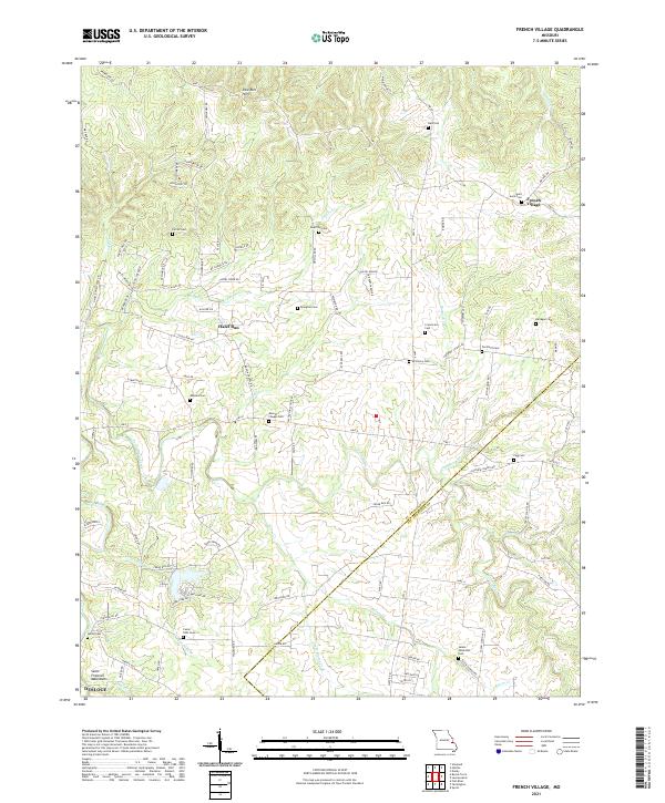 French Village topographic map thumbnail