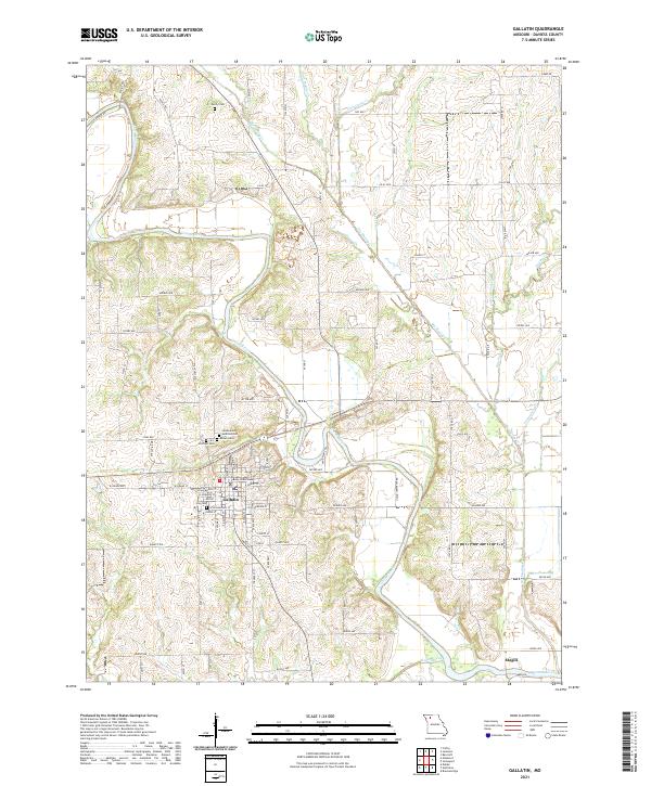 Gallatin topographic map thumbnail