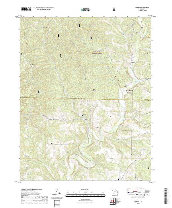 Garrison topographic map thumbnail
