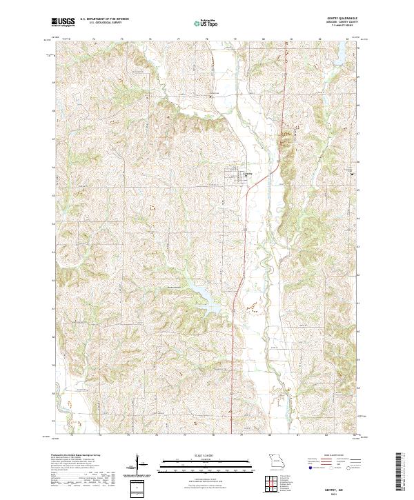 Gentry topographic map thumbnail