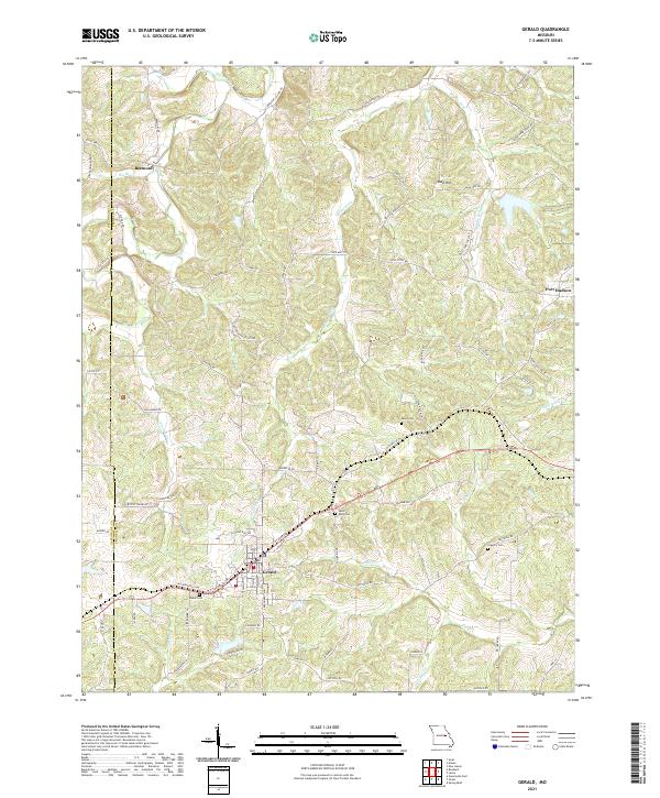 Gerald topographic map thumbnail
