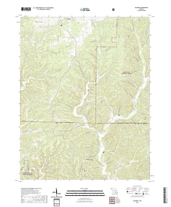 Gladden topographic map thumbnail