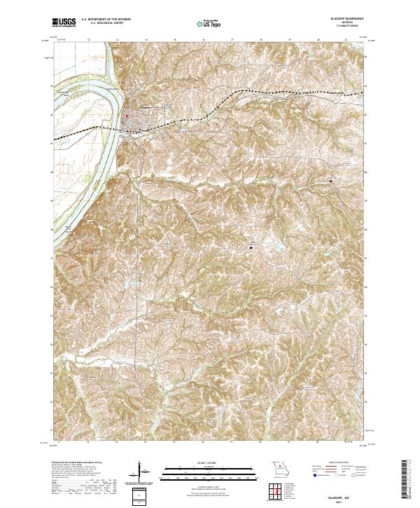 Glasgow topographic map thumbnail