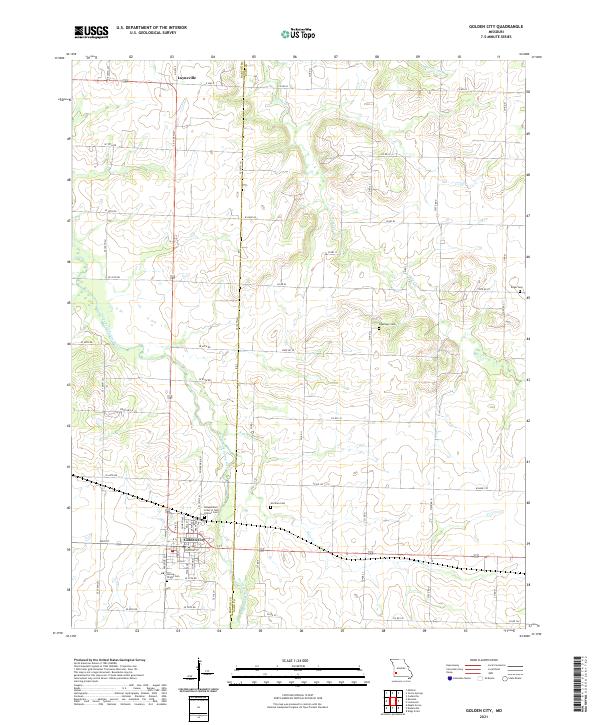 Golden City topographic map thumbnail