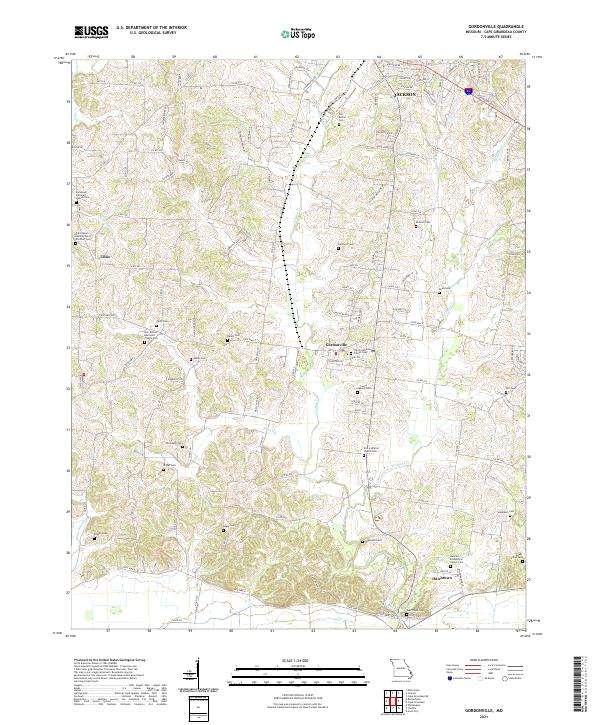Gordonville topographic map thumbnail