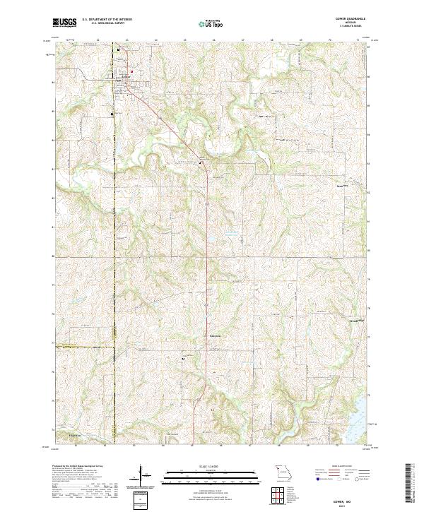 Gower topographic map thumbnail