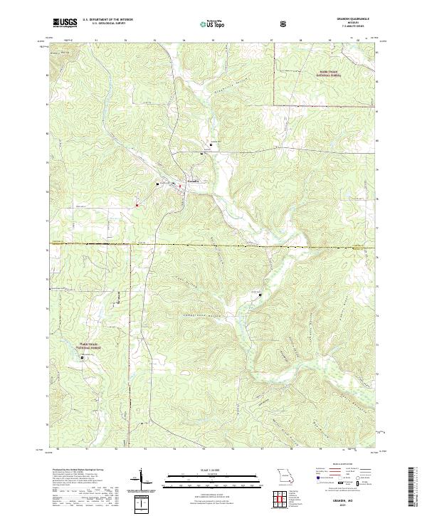 Grandin topographic map thumbnail