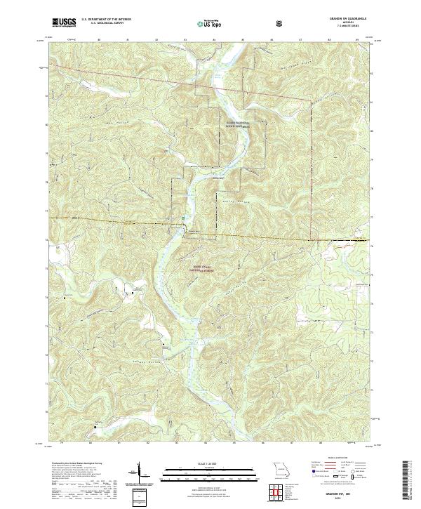 Grandin SW topographic map thumbnail