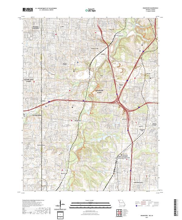 Grandview topographic map thumbnail