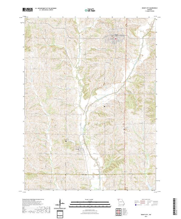 Grant City topographic map thumbnail