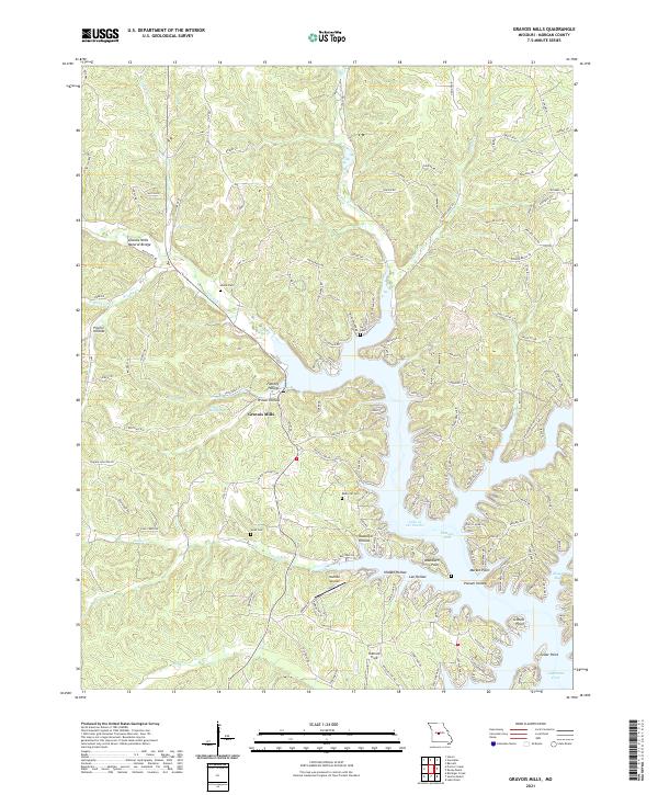 Gravois Mills topographic map thumbnail