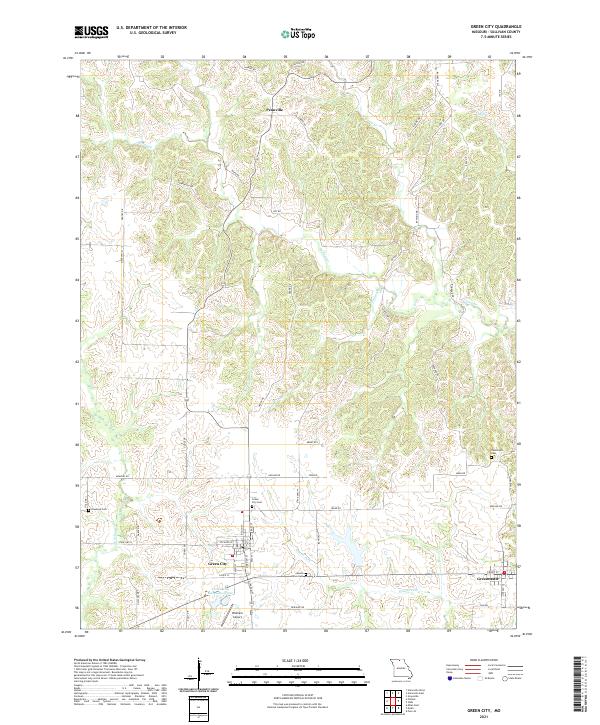 Green City topographic map thumbnail