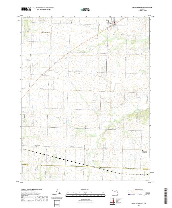 Green Ridge South topographic map thumbnail