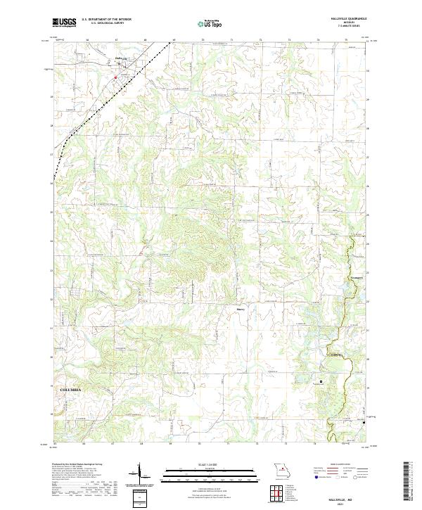 Hallsville topographic map thumbnail