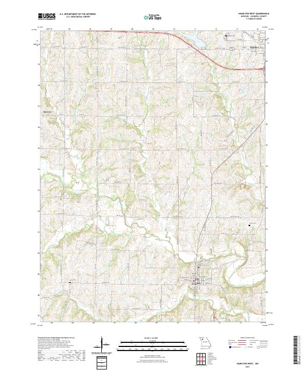 Hamilton West topographic map thumbnail