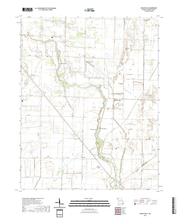 Hanleyville topographic map thumbnail