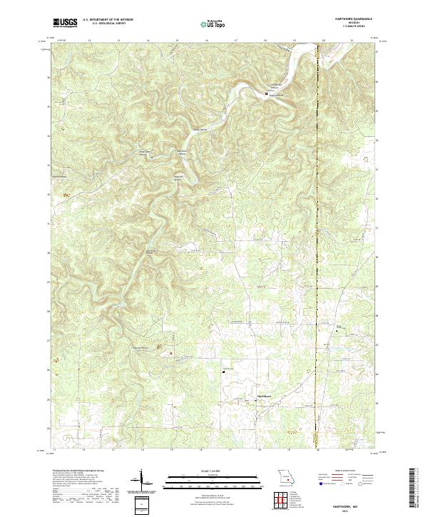 Hartshorn topographic map thumbnail