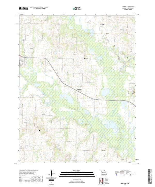 Hartwell topographic map thumbnail