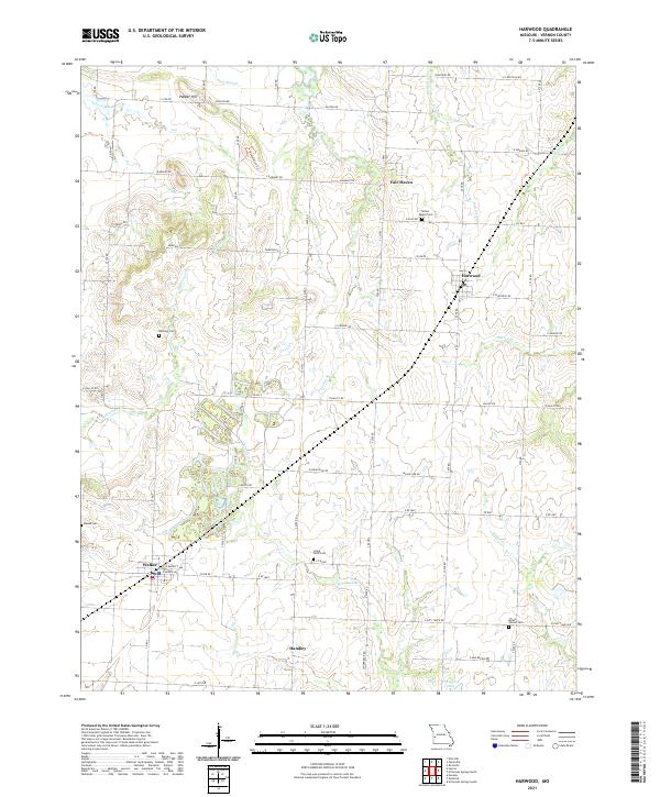 Harwood topographic map thumbnail
