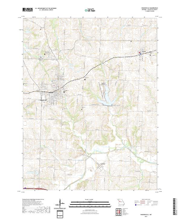 Higginsville topographic map thumbnail