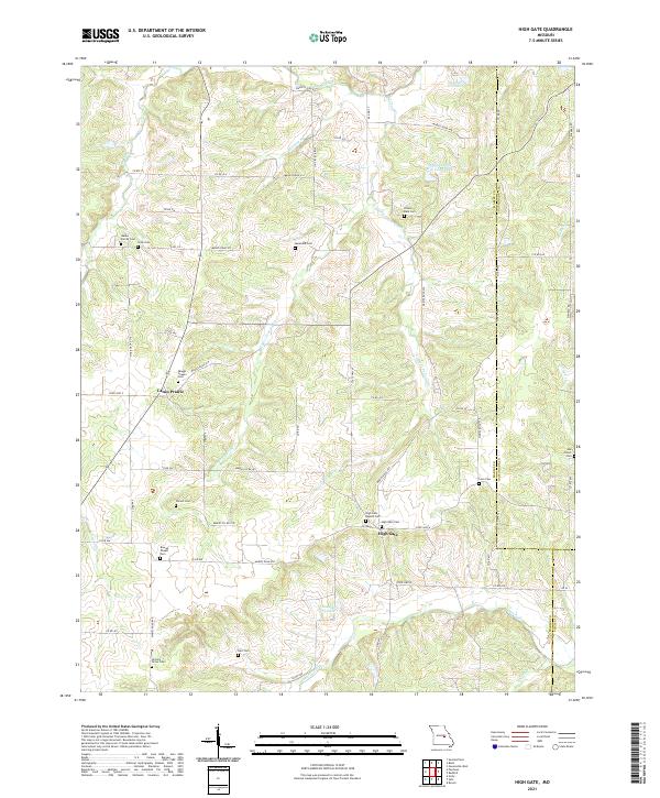 High Gate topographic map thumbnail