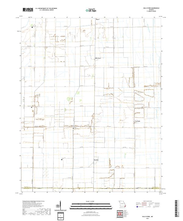 Hills Store topographic map thumbnail