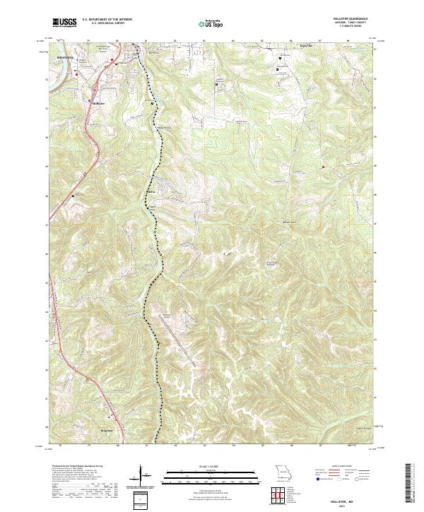 Hollister topographic map thumbnail