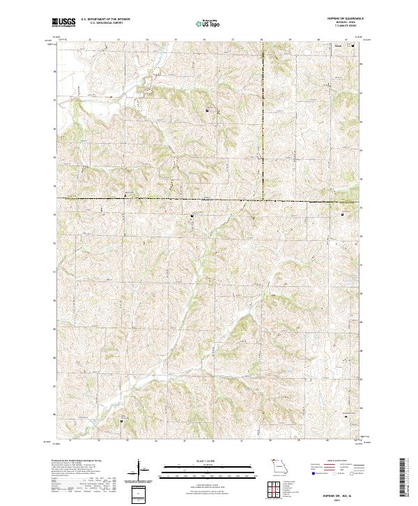 Hopkins SW topographic map thumbnail