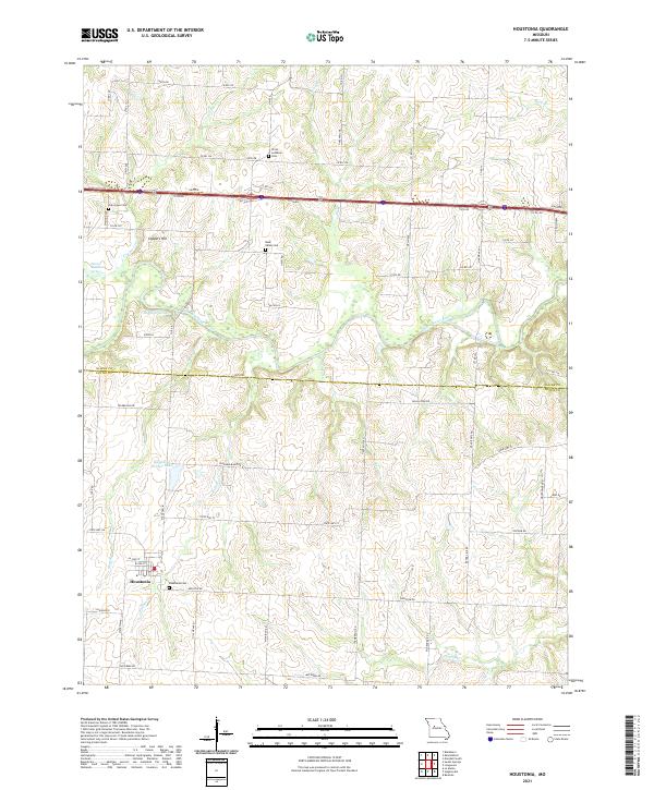Houstonia topographic map thumbnail