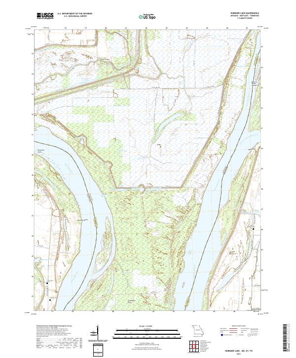 Hubbard Lake topographic map thumbnail