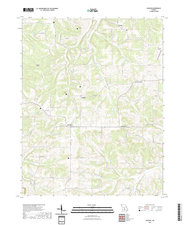 Huggins topographic map thumbnail