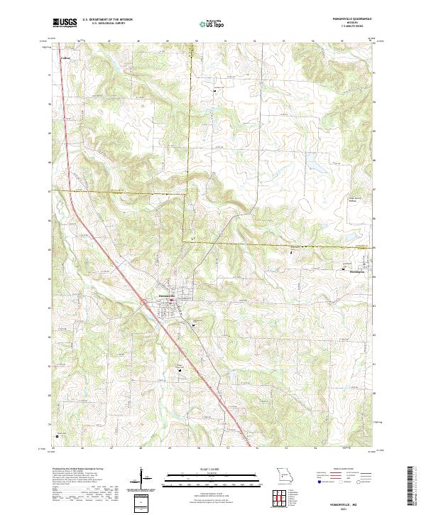Humansville topographic map thumbnail