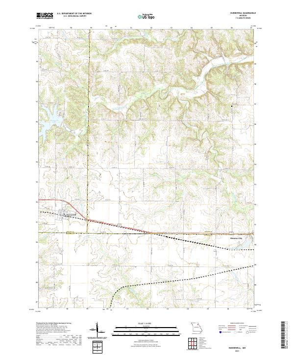 Hunnewell topographic map thumbnail