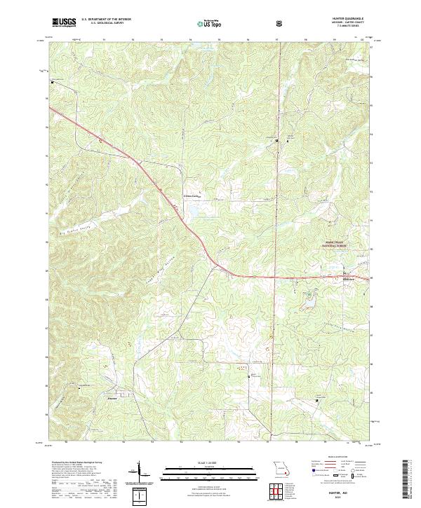 Hunter topographic map thumbnail