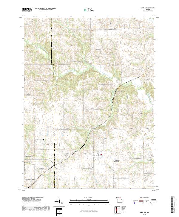 Hurdland topographic map thumbnail
