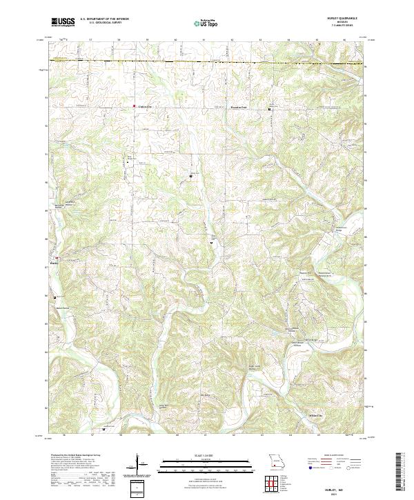 Hurley topographic map thumbnail