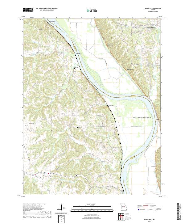 Jamestown topographic map thumbnail