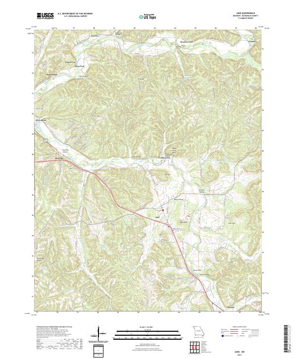 Jane topographic map thumbnail