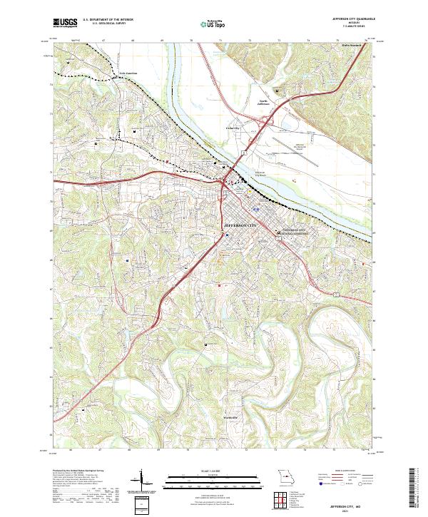Jefferson City topographic map thumbnail