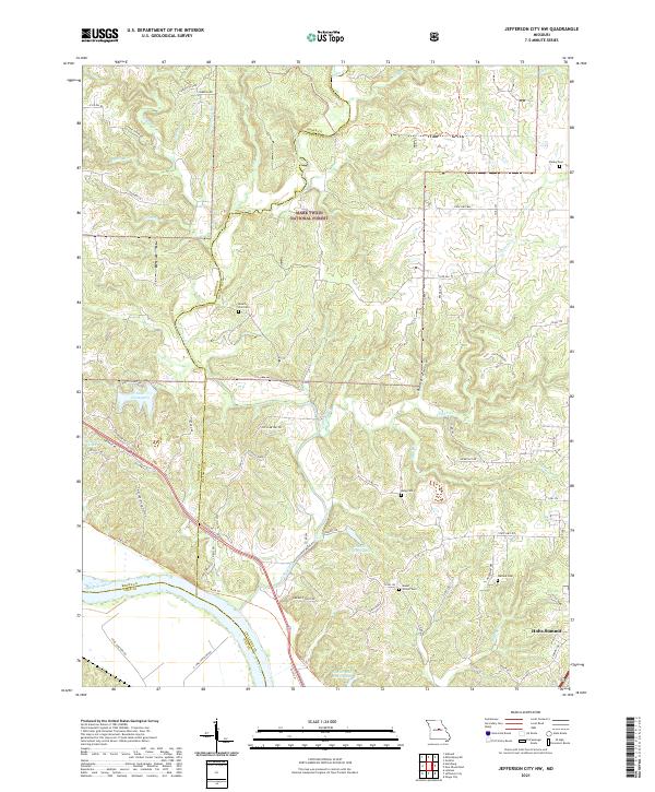 Jefferson City NW topographic map thumbnail