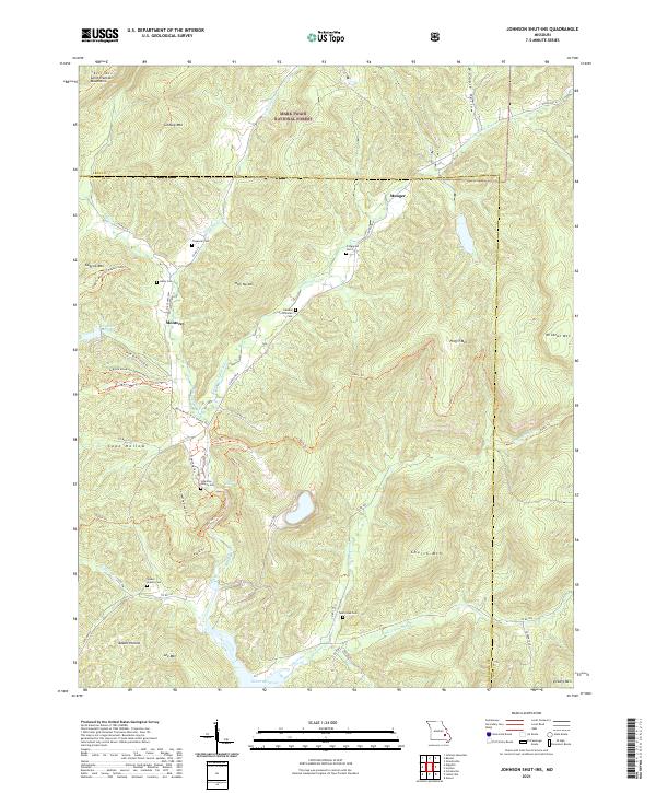 Johnson Shut-Ins topographic map thumbnail