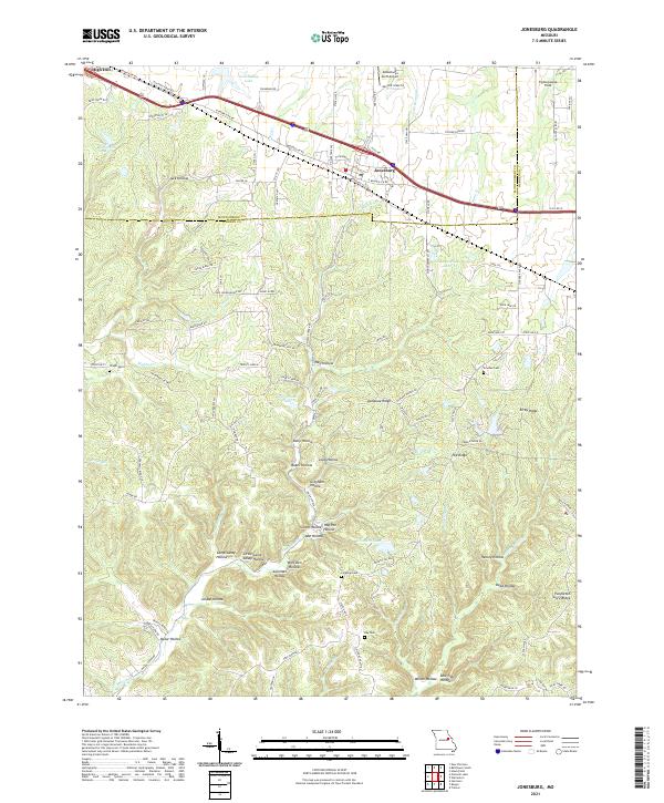 Jonesburg topographic map thumbnail