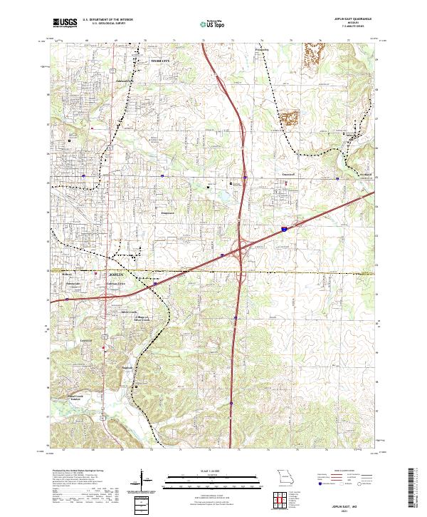 Joplin East topographic map thumbnail