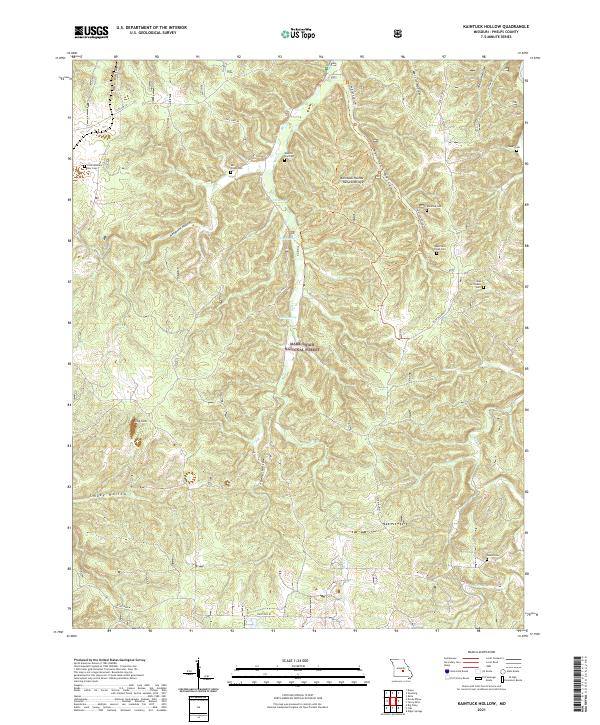 Kaintuck Hollow topographic map thumbnail