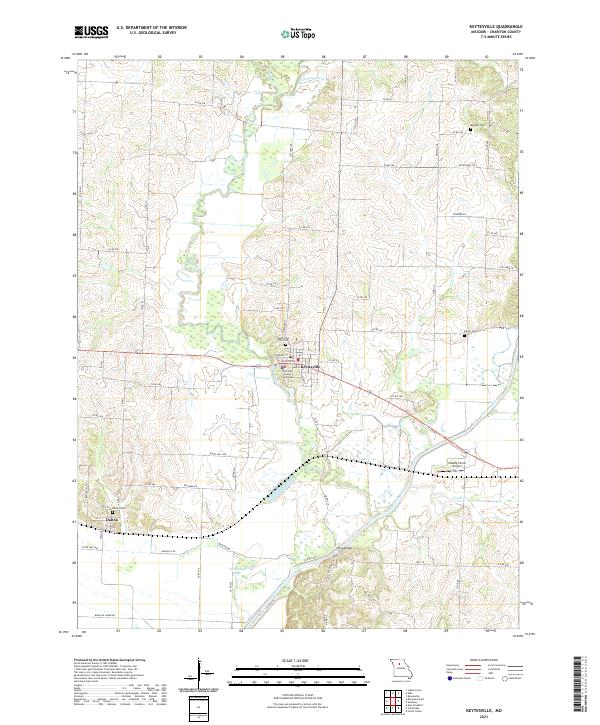 Keytesville topographic map thumbnail