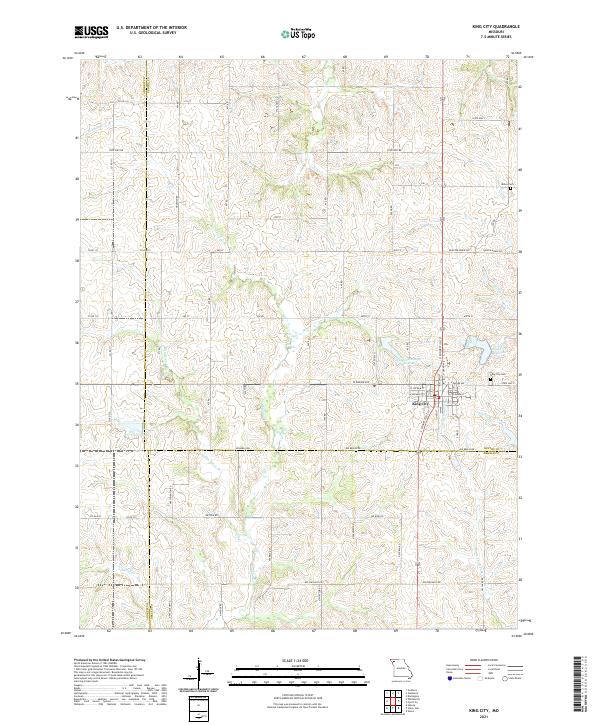 King City topographic map thumbnail