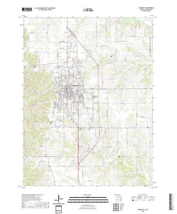 Kirksville topographic map thumbnail