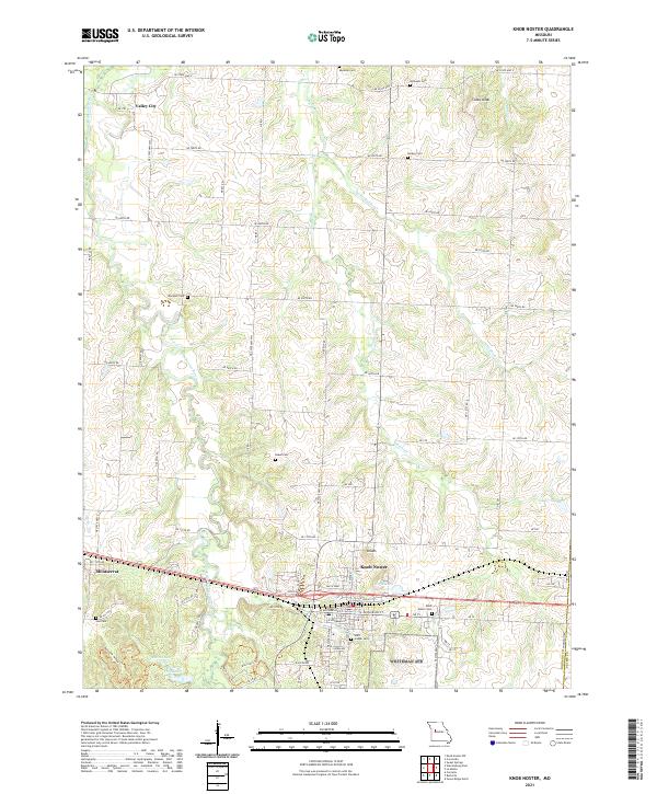 Knob Noster topographic map thumbnail