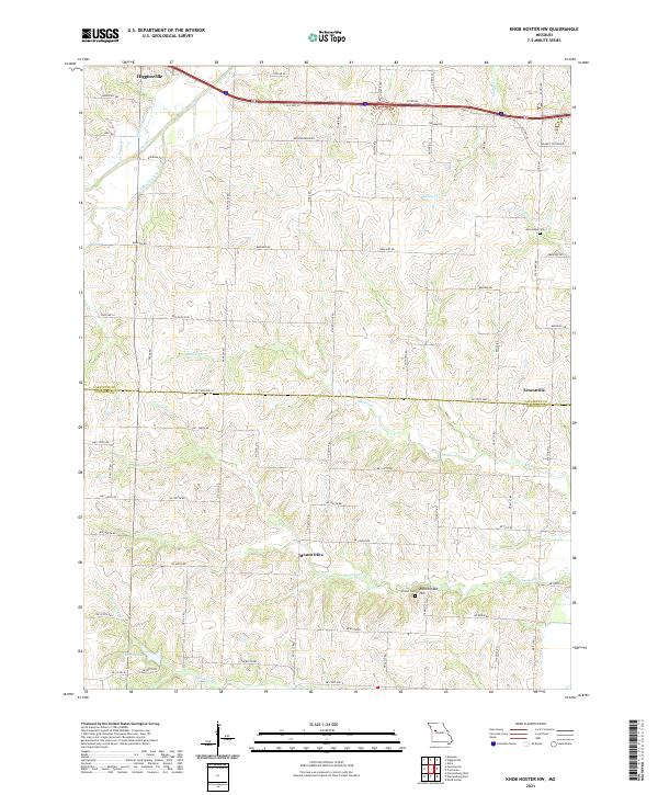 Knob Noster NW topographic map thumbnail