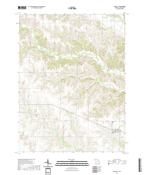 Knox City topographic map thumbnail